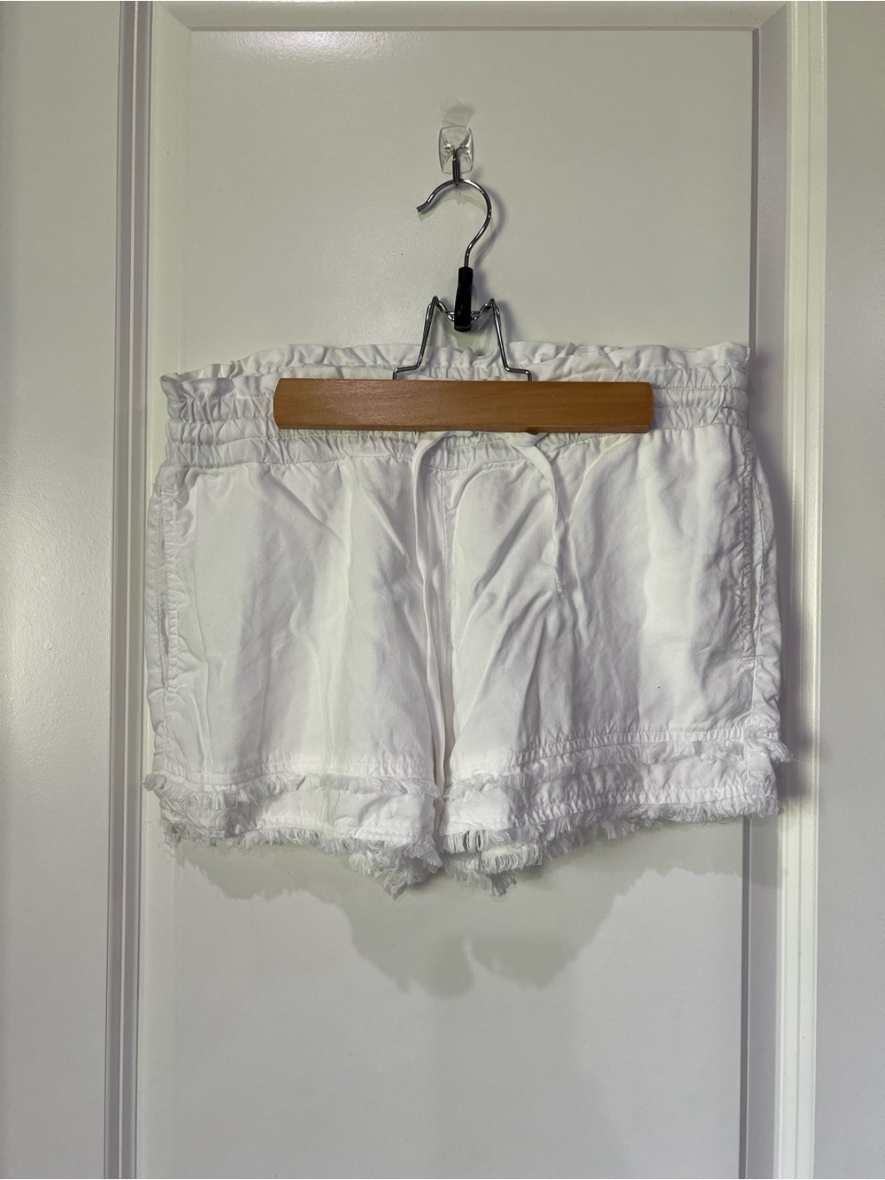 Bella Dahl White Drawstring Waist Top